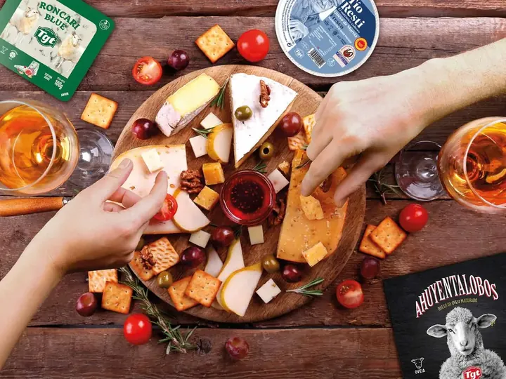 A spread of Spanish and European cheeses
