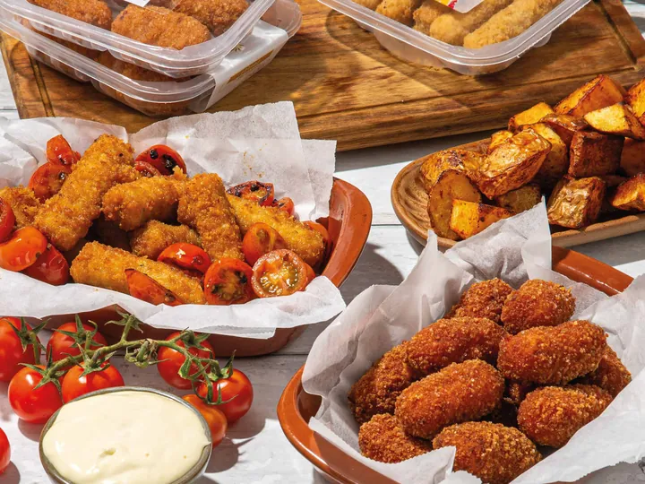 Croquettes and Spanish tapas ready to serve