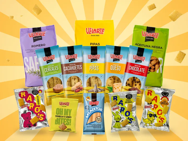 Colourful snacks and sweets